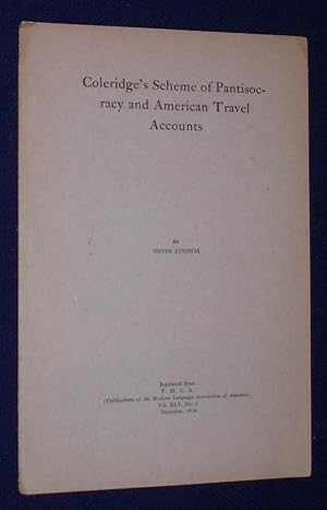 Coleridge's Scheme of Pantisocracy and American Travel Accounts