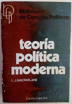 Bild des Verkufers fr Teora poltica moderna zum Verkauf von Librera Ofisierra