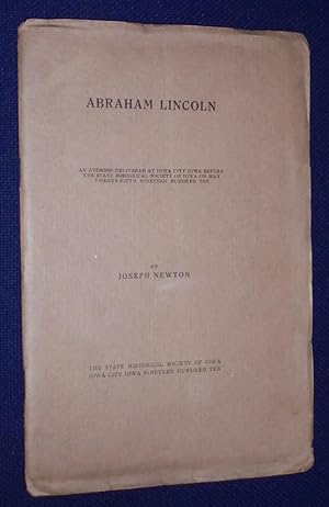 Bild des Verkufers fr Abraham Lincoln: An Essay zum Verkauf von Pensees Bookshop