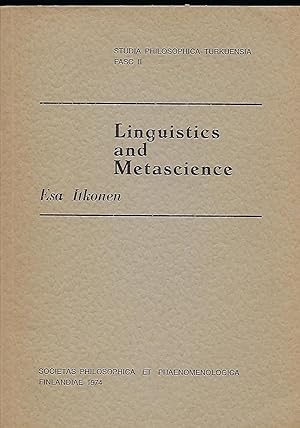 Bild des Verkufers fr LINGUISTICS AND METASCIENCE zum Verkauf von Antic Hay Books