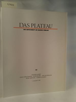 Bild des Verkufers fr Das Plateau. Die Zeitschrift im Radius Verlag Broschiert . Nr. 42 Gnter Kunert, Uschi Strautmann, Peter Bichsel, Karl Bohrmann, Peter Hrtling, Gran Sonnevi zum Verkauf von ANTIQUARIAT Franke BRUDDENBOOKS