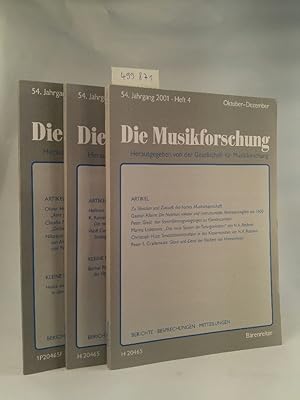 Imagen del vendedor de Die Musikforschung. 54. Jahrgang. Hefte 2-4. a la venta por ANTIQUARIAT Franke BRUDDENBOOKS