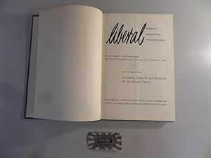 Immagine del venditore per liberal: Beitrge zur Entwicklung einer Freiheitlichen Ordnung. Sonderausgabe zur Klausurtagung der Freien Demokratischen Partei am 12./ 13. Dezember 1958. venduto da Druckwaren Antiquariat