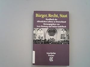 Bild des Verkufers fr Brger, Recht, Staat. Handbuch des ffentlichen Lebens in Deutschland. zum Verkauf von Antiquariat Bookfarm