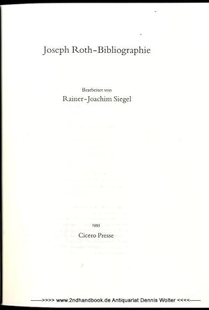 Joseph-Roth-Bibliographie