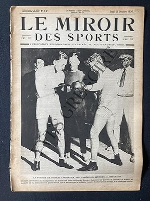 LE MIROIR DES SPORTS-N°358-28 OCTOBRE 1920-GEORGES CARPENTIER