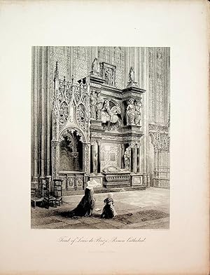ROUEN, Cathédrale Notre-Dame de Rouen,Tombeau de Louis de Brézé, France, , vue ca. 1875