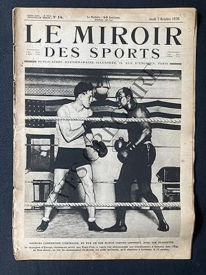 LE MIROIR DES SPORTS-N°355-7 OCTOBRE 1920-GEORGES CARPENTIER