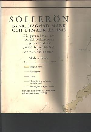 Sollerön Byar, Hägnad Markoch utmark ar 1843. Pa grundval av storskiftes- kartorna upprättad av J...