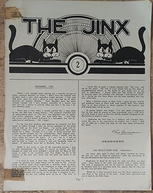 Seller image for The Jinx November 1934 No.2 for sale by Shore Books