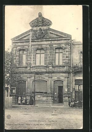 Carte postale Fontès, La Mairie
