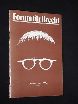 Imagen del vendedor de Forum fr Brecht. Zum zehnjhrigen Bestehen des Brecht-Zentrums der DDR a la venta por Fast alles Theater! Antiquariat fr die darstellenden Knste