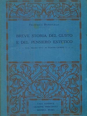 Immagine del venditore per Breve storia del gusto e del pensiero estetico venduto da Librodifaccia