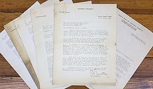 Imagen del vendedor de Four Typewritten Signed letters. a la venta por Chaco 4ever Books