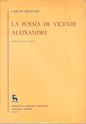 Imagen del vendedor de La poesa de Vicente Aleixandre a la venta por librisaggi