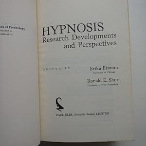 Seller image for Hypnosis: Research Developments and Perspectives (Modern applications of psychology) for sale by Creaking Shelves Books