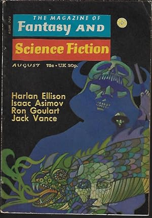 Bild des Verkufers fr The Magazine of FANTASY AND SCIENCE FICTION (F&SF): August, Aug. 1972 ("The Brave Free Men") zum Verkauf von Books from the Crypt