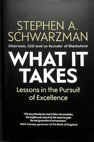 Image du vendeur pour What It Takes : Lessons in the Pursuit of Excellence mis en vente par GreatBookPrices