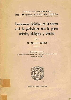 Imagen del vendedor de FUNDAMENTOS HIGINICOS DE LA DEFENSA CIVIL DE POBLACIONES ANTE LA GUERRA ATMICA, BIOLGICA Y QUMICA a la venta por Librera Torren de Rueda