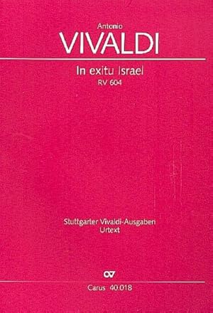 Immagine del venditore per In exitu Israel (Partitur): RV 604 venduto da buchversandmimpf2000