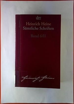 Bild des Verkufers fr Heinrich Heine. Smtliche Schriften. Sechster Band. Zweiter Teilband. zum Verkauf von biblion2