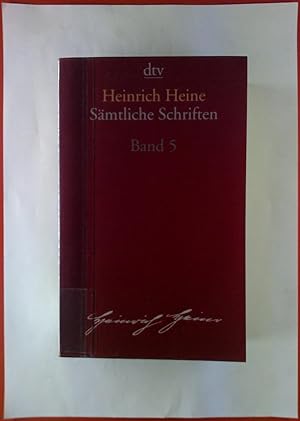 Bild des Verkufers fr Heinrich Heine. Smtliche Schriften. Fnfter Band. zum Verkauf von biblion2