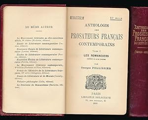 Bild des Verkufers fr Anthologie des prosateurs franais contemporains zum Verkauf von LIBRAIRIE GIL-ARTGIL SARL