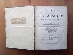 Seller image for Essai sur la musique ancienne et moderne. for sale by Flix ALBA MALZIEU