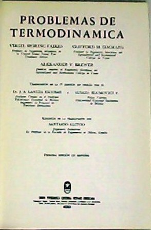 Seller image for Problemas de termodinmica. Traduccin de J. A. Lanuza Escobar, Susana Blumovicz P. y Santiago Alonso. for sale by Librera y Editorial Renacimiento, S.A.