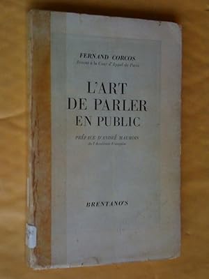 Seller image for L'art de parler en public for sale by Claudine Bouvier