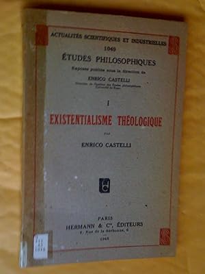 Études philosophique (I). Existentialisme théologique