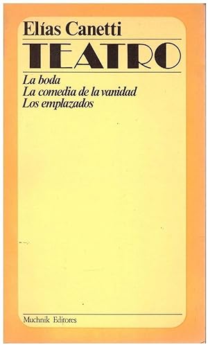 Imagen del vendedor de Teatro. La Boda, La Comedia De La Vanidad, Los Emplazados (Spanish Edition) a la venta por Von Kickblanc