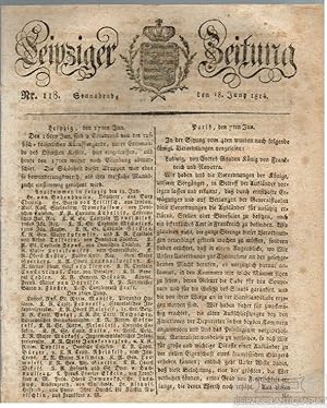 Leipziger Zeitung Nr. 118, Sonnabend den 18. Juni 1814