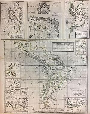 A New & Exact map of the Coast, Countries and islands within the limits of ye South Sea Company