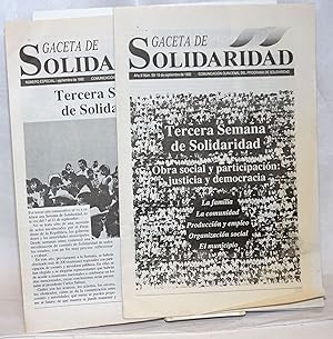 Imagen del vendedor de Gaceta de Solidaridad: Comunicacin Quincenal Del Programa de Solidaridad: Ao 3, Num. 59, 15 de septiembre de 1992 [with] Numero Especial septiembre de 1992: tercera semana de solidaridad a la venta por Bolerium Books Inc.