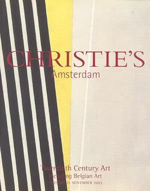 Seller image for Christies November 2003 Twentieth Century Art including Belgian Art for sale by thecatalogstarcom Ltd