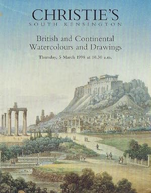 Seller image for Christies March 1998 British & Continental Watercolours and Drawings for sale by thecatalogstarcom Ltd