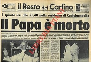 Il Papa è morto. (Paolo VI).