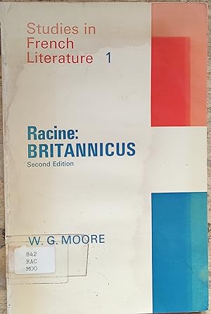 Bild des Verkufers fr Racine's Britannicus (Study in French Literature) zum Verkauf von Shore Books