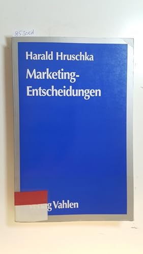 Imagen del vendedor de Marketing-Entscheidungen a la venta por Gebrauchtbcherlogistik  H.J. Lauterbach