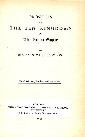 Imagen del vendedor de Prospects of The Ten Kingdoms of The Roman Empire a la venta por WeBuyBooks