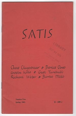 Imagen del vendedor de Satis 2 (Number Two, Spring 1961) a la venta por Philip Smith, Bookseller