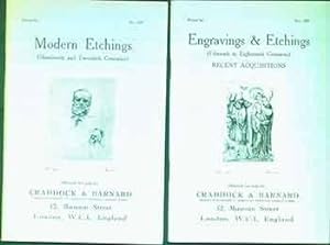 Engravings & Etchings #109 (Fifteenth & Eighteenth) and Modern Etchings #110 (Nineteenth & Twenti...