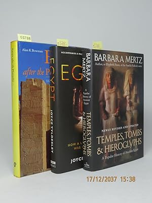 Immagine del venditore per Egypt After the Pharaohs, 332 BC - AD 642: From Alexander to the Arab Conquest. [AND:] Egypt: How a Lost Civilization was Rediscovered. [AND:] Temples, Tombs and Hieroglyphs: A Popular History of Ancient Egypt, Newly Revised and Updated Edition. [LOT OF 3 BOOKS ON ANCIENT EGYPT & EGYPTOLOGY]. venduto da Librarium of The Hague