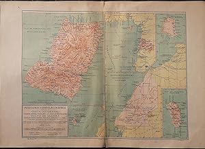 Posesiones Españolas en Africa. Costa Occidental, Golfo de Guinea . 1903 MAPA