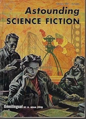 Bild des Verkufers fr ASTOUNDING Science Fiction: February, Feb. 1957 ("Get Out of My Sky") zum Verkauf von Books from the Crypt