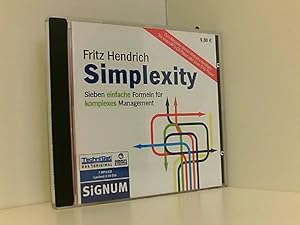 Bild des Verkufers fr Simplexity . Sieben einfache Formeln fr komplexes Management (1 MP3 CD) Sieben einfache Formeln fr komplexes Management zum Verkauf von Book Broker