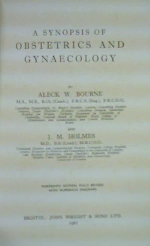 Bild des Verkufers fr Synopsis of Obstetrics and Gynaecology zum Verkauf von Kennys Bookstore