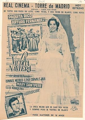LA VIUDITA NAVIERA. Publicidad original de Prensa - Cine Español