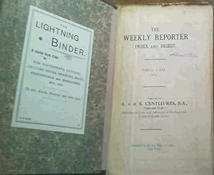 Bild des Verkufers fr The Weekly Reporter Index and Digest January 1914 - July 1914 zum Verkauf von Chapter 1